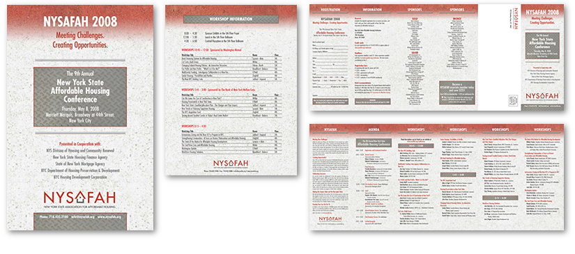nysafah 2008 conference collateral pieces